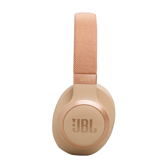 JBL Live 770NC - Sandstone - Wireless Over-Ear Headphones with True Adaptive Noise Cancelling - Left